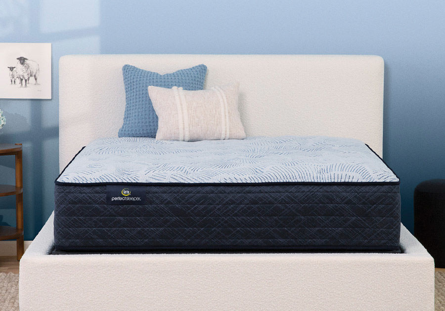 serta perfectsleeper mattress set in a bedroom